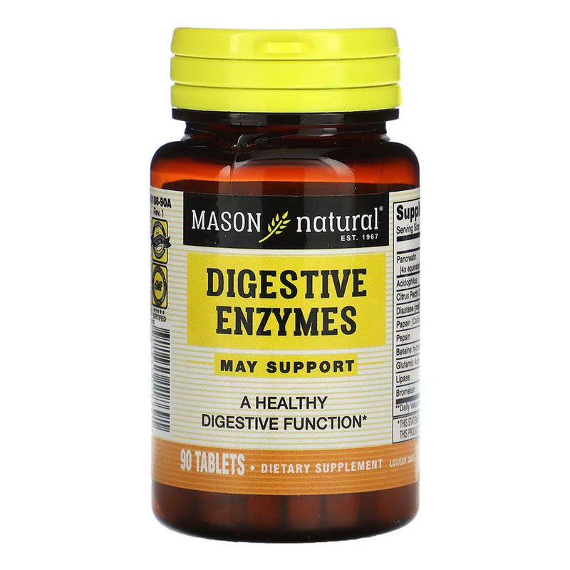 Mason Natural Mason Natural Digestive Enzymes, 90 Tablets Vitamins & Supplements White Smoke