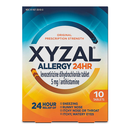 Xyzal Xyzal 24 Hour Allergy Relief 5mg – Full Prescription Strength, 10 Tablets Medicine & Drugs Lavender