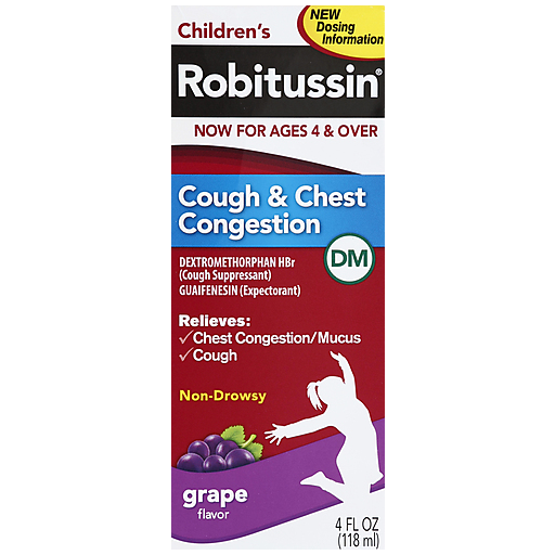 Robitussin Robitussin Children's DM Cough & Chest Congestion, Grape Flavor Health & Beauty Brown