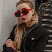 zeroUV Oversize Retro Tapered Arms Clout Goggle Oval Sunglasses 53mm C383 Sunglasses Black Red Smoke,White Smoke,Black Smoke,Tortoise Brown