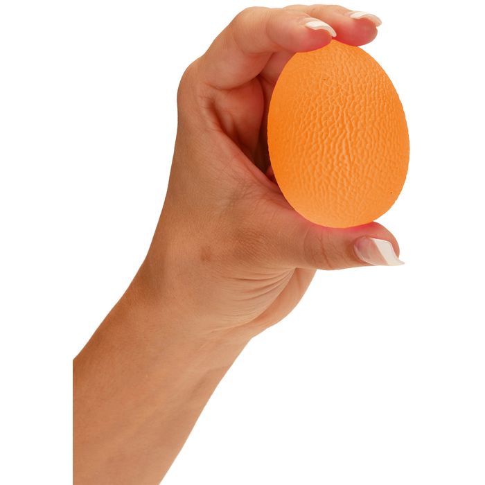 Nova Nova Hand Squeeze Egg Firm Orange PAa-E03 Exercise & Fitness Equipment Manuals White Smoke