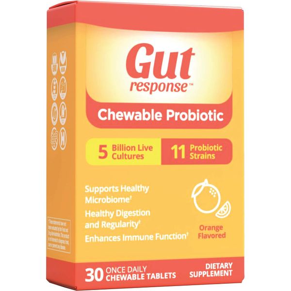 Gut Response Gut Response Chewable Probiotic, 30 Capsule Vitamins & Supplements Light Goldenrod