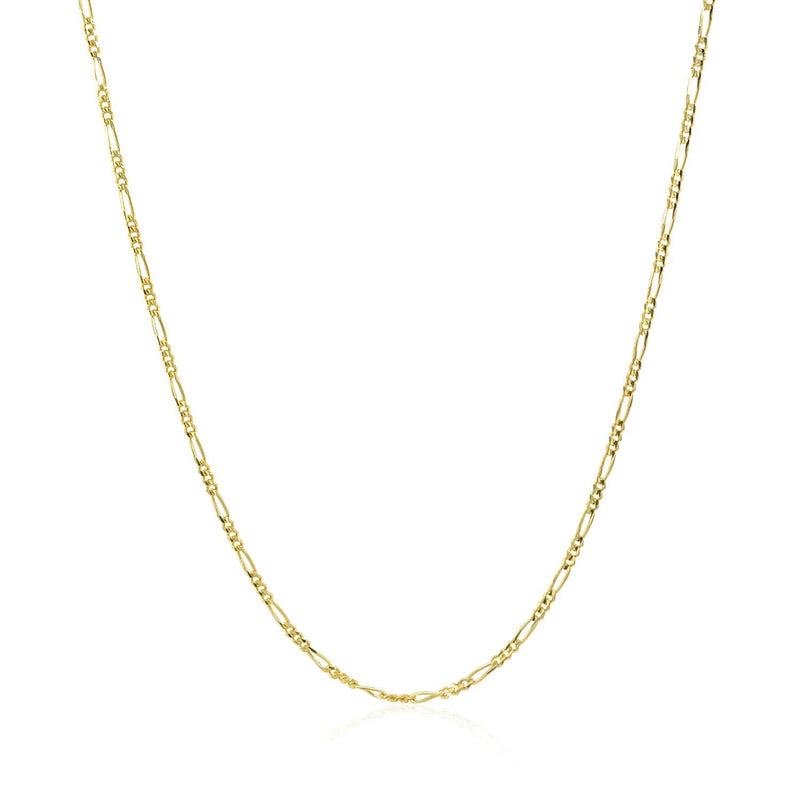 Bids.com 14k Yellow Gold Solid Figaro Chain 1.3mm Necklaces White Smoke 16 / Yellow Gold,18 / Yellow Gold,20 / Yellow Gold,24 / Yellow Gold,One / Yellow Gold