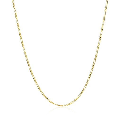 Bids.com 14k Yellow Gold Solid Figaro Chain 1.3mm Necklaces White Smoke 16 / Yellow Gold,18 / Yellow Gold,20 / Yellow Gold,24 / Yellow Gold,One / Yellow Gold
