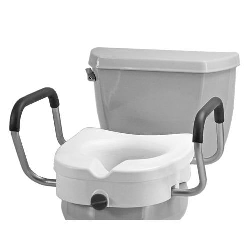 Nova Nova 5" Raised Toilet Seat With Arms - White Toilet & Bidet Seats White Smoke