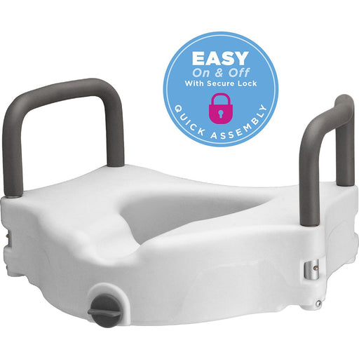 Nova Nova 5" Raised Toilet Seat With Detachable Arms - White Health & Beauty White Smoke