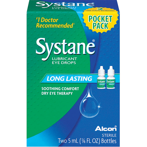 Systane Systane Eye Drops, Lubricant, Long Lasting Eye Drops & Lubricants Sea Green