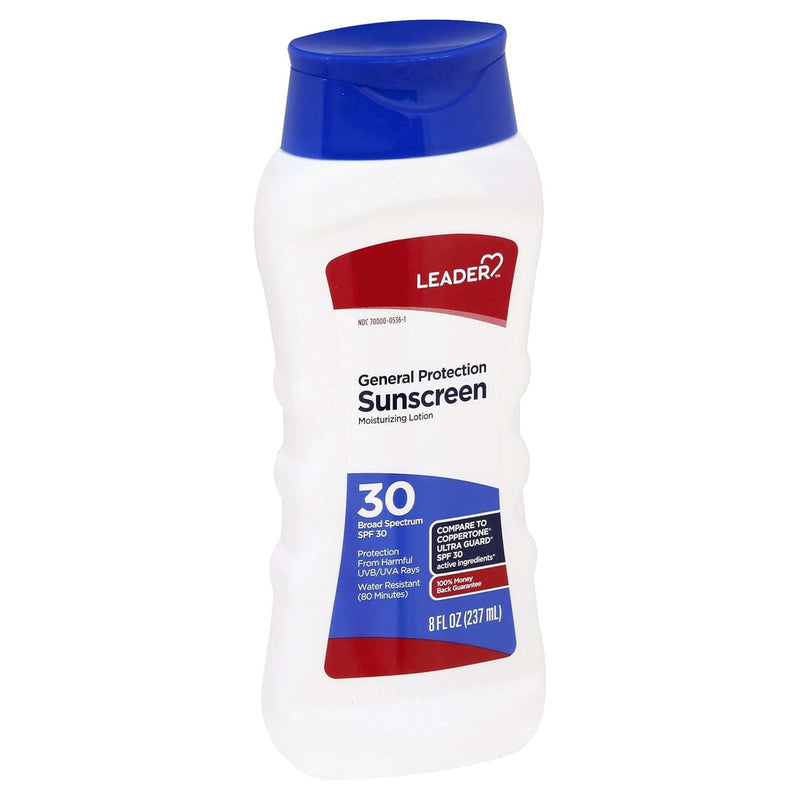 Leader Leader Sunscreen Lotion SPF 30 | Broad Spectrum UVA/UVB Protection | Water Resistant | 8 oz Sunscreen White Smoke
