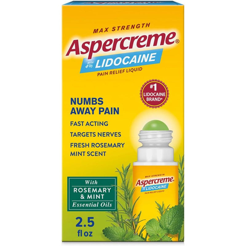 Aspercreme Aspercreme Lidocaine With Essential Oils Rosemary Mint Medicine & Drugs Gold