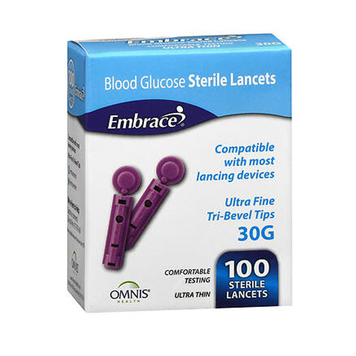 Embrance Embrace 30G Lancets 100Ct Gauges Lavender