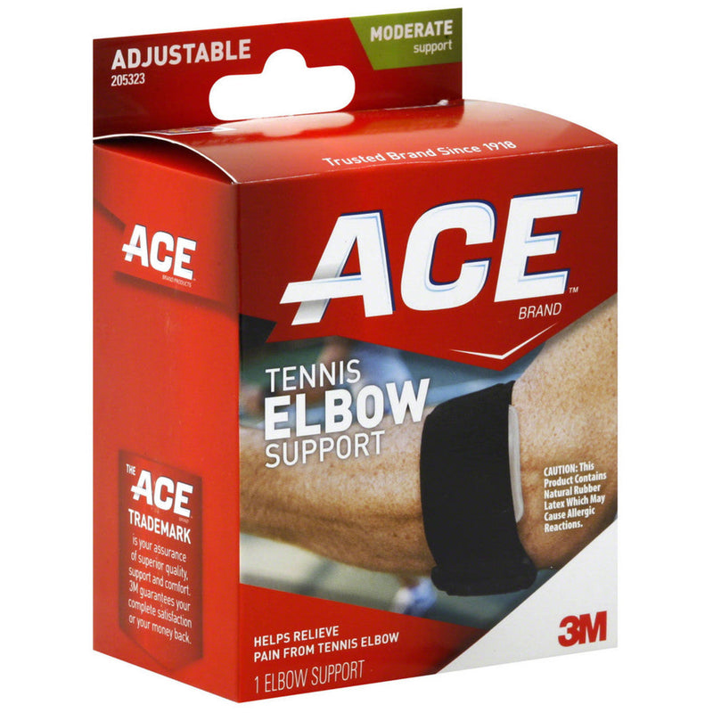 ACE ACE Tennis Elbow Support, Adjustable, Moderate Support Supports & Braces White Smoke