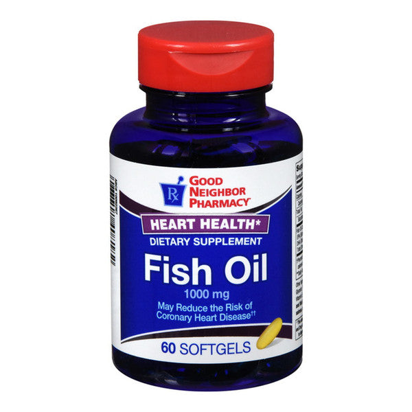 Good Neighbor Good Neighbor Mega Omega-3 Fish Oil Supplement , 60 Softgels Water Polo Caps White Smoke