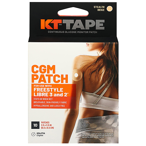 KT Tape KT Tape Cgm Patch Freestyle Libre 10CT First Aid Black