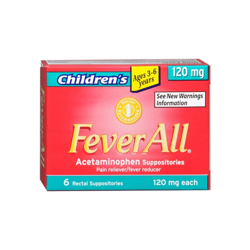 FeverAll FeverAll Children’s Acetaminophen Suppositories 120 Mg Health Care Tomato