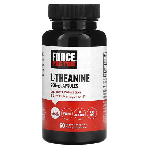 Force Factor Force Factor® L-Theanine Extra Strength – 200 mg (60 Vegetable Capsules) Vitamins & Supplements White Smoke