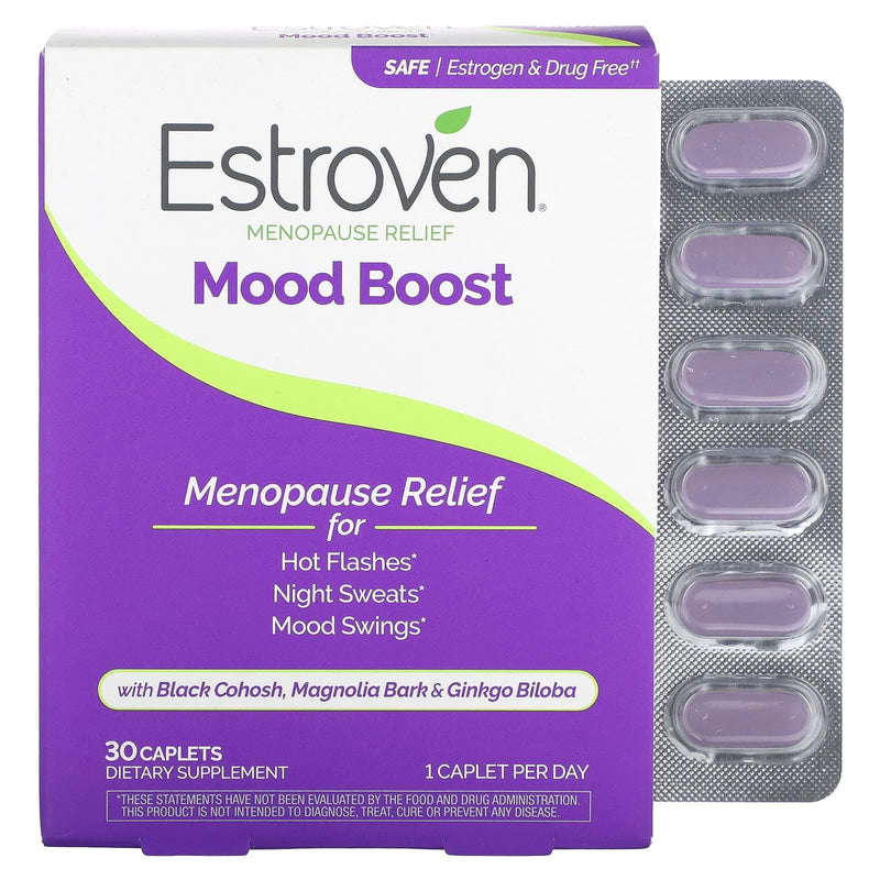 Estroven Estroven Menopause Relief, Stress Plus Mood & Memory, Caplets 30 ct Vitamins & Supplements White Smoke