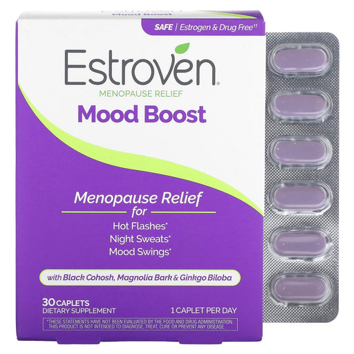 Estroven Estroven Menopause Relief, Stress Plus Mood & Memory, Caplets 30 ct Vitamins & Supplements White Smoke