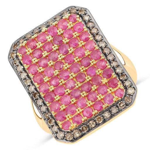 Bids.com 3.14 Carat Genuine Ruby and TTLB Diamond .925 Sterling Silver Ring Rings White Smoke size 6.00,size 7.00,size 8.00,size 9.00