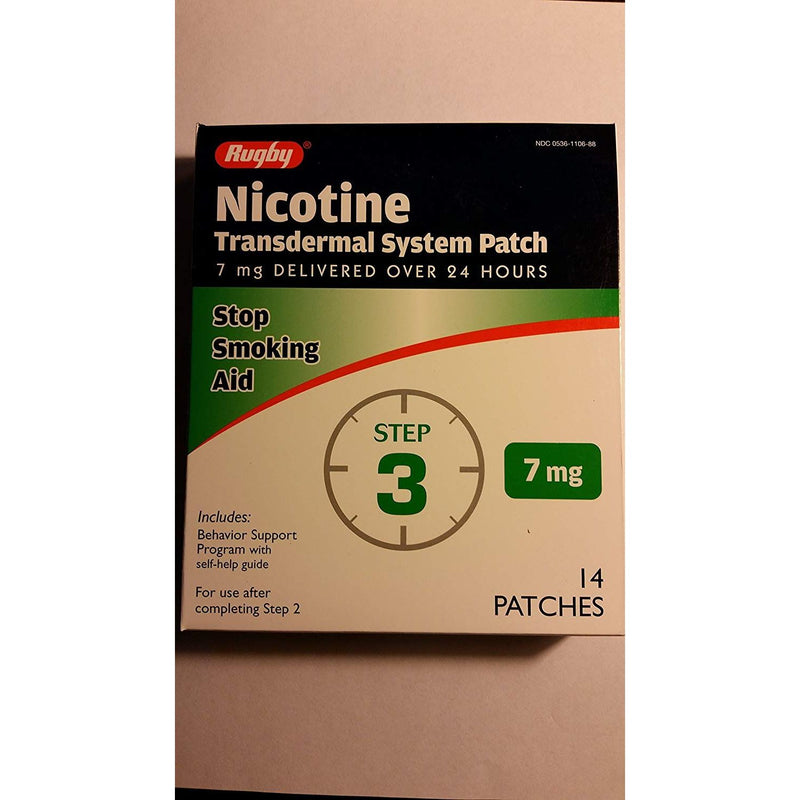 Major Rugby® Nicotine Transdermal System Patch – Step 3 (7 mg) Appliques & Patches Black
