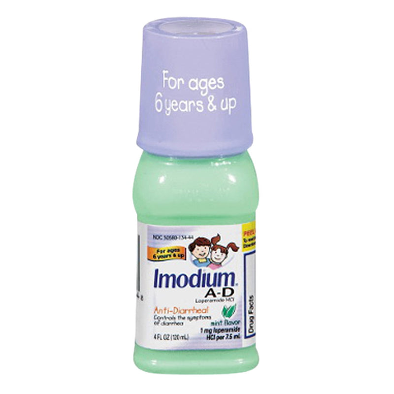Imodium Imodium Anti Diarrheal, A D, Oral Solution, Mint Flavor 4 Fl Oz Health & Beauty Light Steel Blue