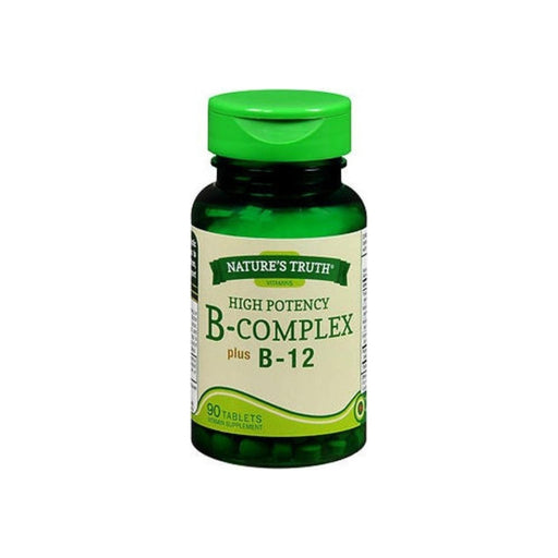 Nature's Truth Nature's Truth Tablets High Potency B-Complex Plus B-12 ,90 Tablets Vitamins & Supplements Black