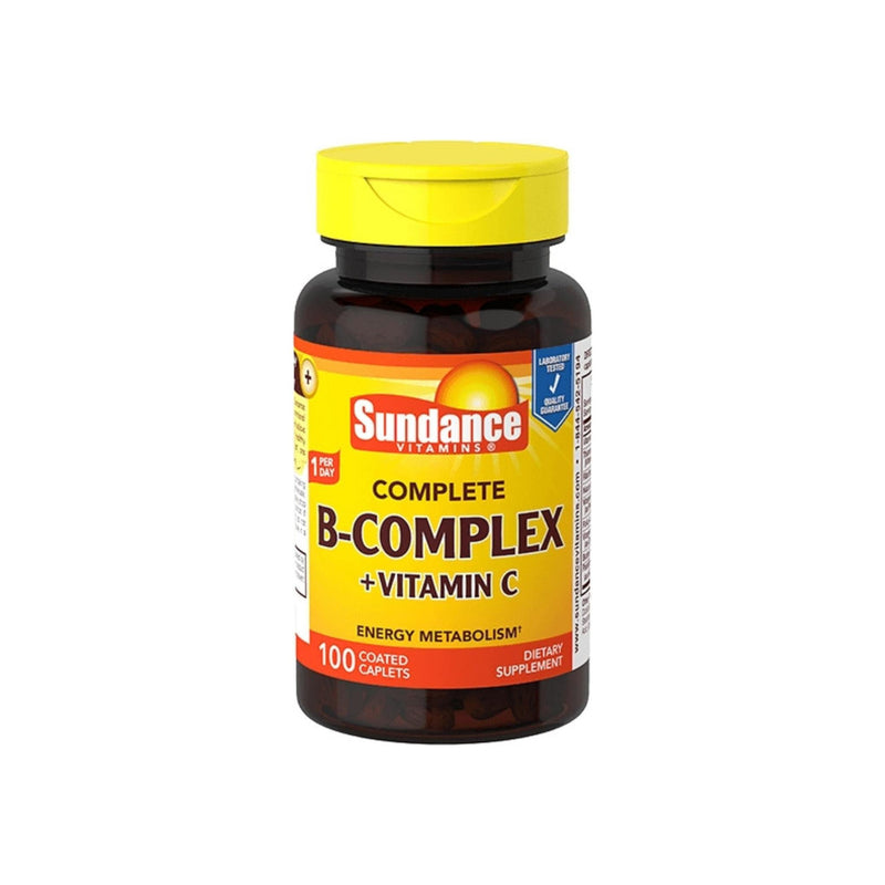 Sundance Sundance Vitamins, Complete B-Complex + Vitamin C, 100 Coated Caplets Vitamins & Supplements White Smoke