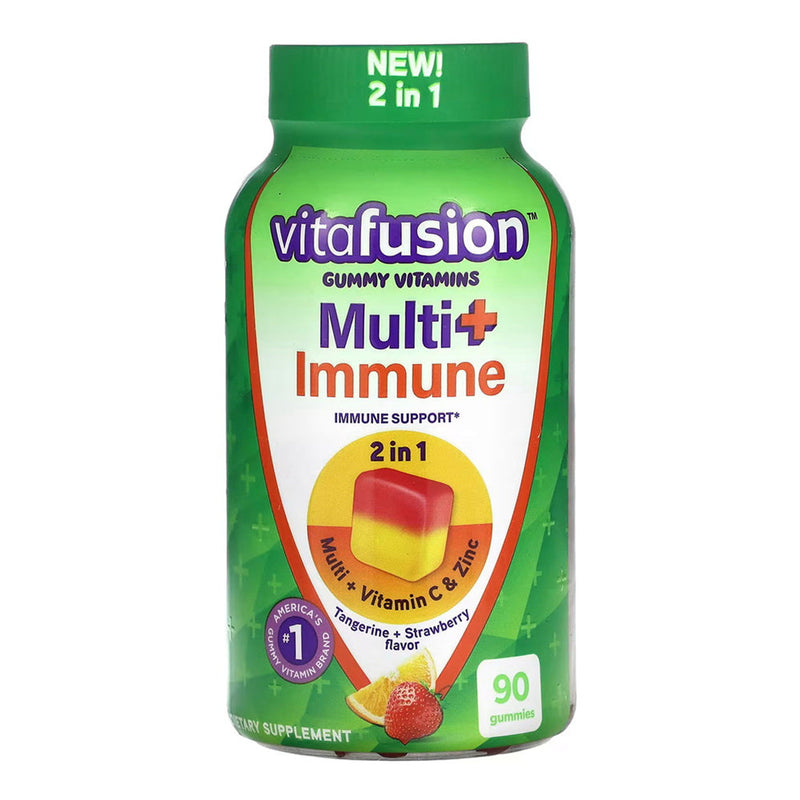 Vitafusion Vitafusion Multi+ Immune Gummy Vitamins, Tangerine & Strawberry, 90 Gummies Vitamins & Supplements White Smoke