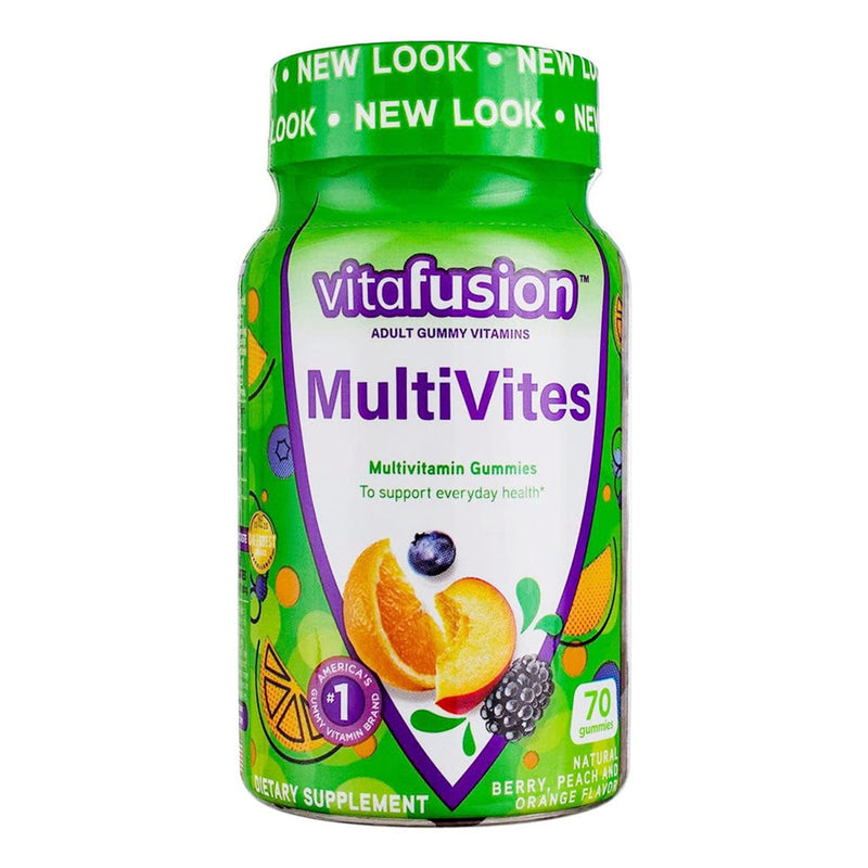 Vitafusion Vitafusion MultiVites Daily Multivitamin Gummies, Berry, Peach & Orange Flavors, 70 Count Vitamins & Supplements White Smoke