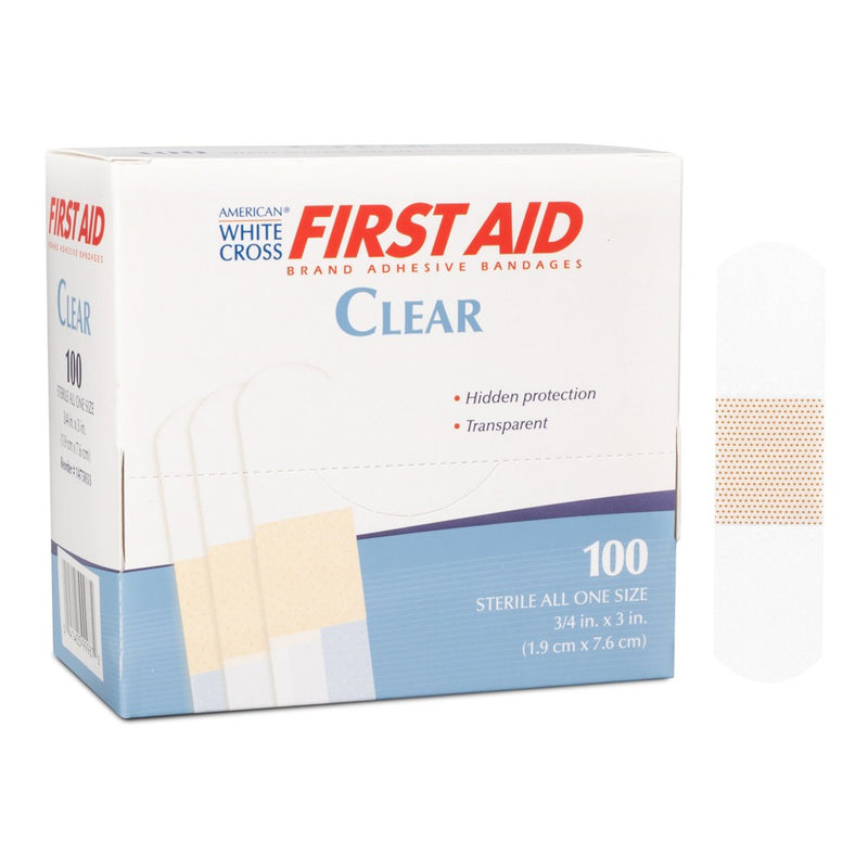 Dukal Dukal American White Cross Transparent Adhesive Strips First Aid White Smoke