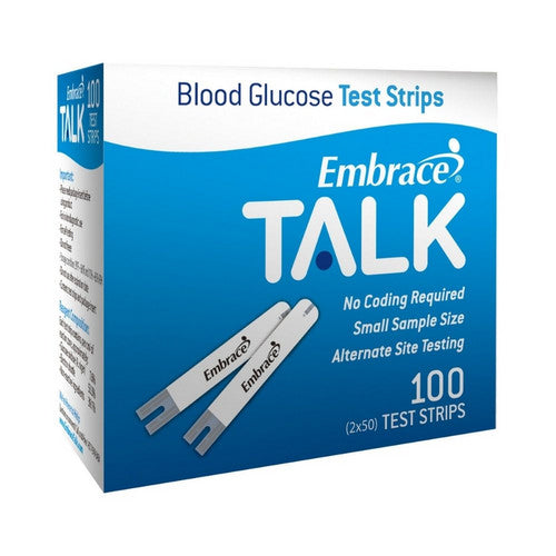 Embrace Embrace Talk Meter Strips, Box Of 1 Blood Glucose Test Strips White Smoke