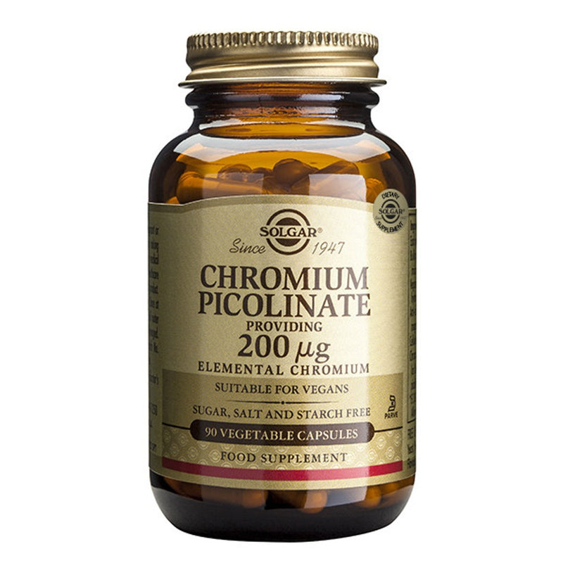 Solgar Solgar Chromium Picolinate 200 Mcg 90 Vegetable Capsules Vitamins & Supplements White Smoke