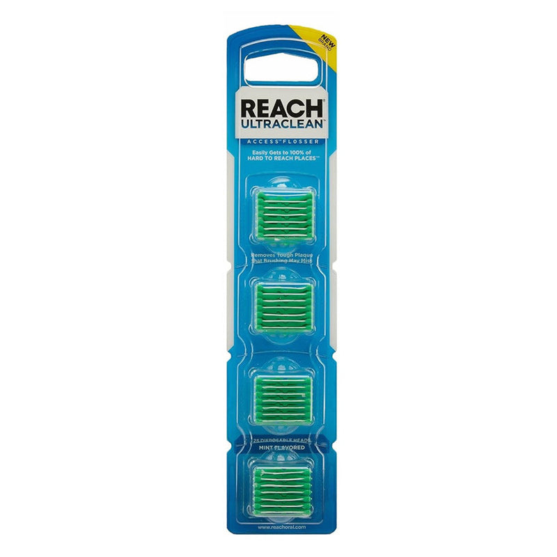 Reach Reach UltraClean Access Flosser Refill Pack, Mint Flavor - 28 Count Oral Care Dark Cyan