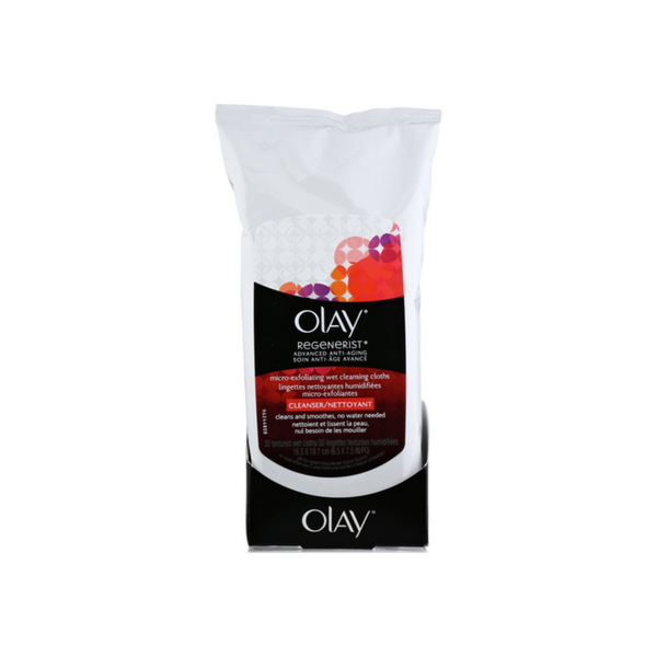 Olay Olay Wet Cleansing Cloths, Advanced, Anti-Aging, Micro-Exfoliating Facial Cleanser White Smoke