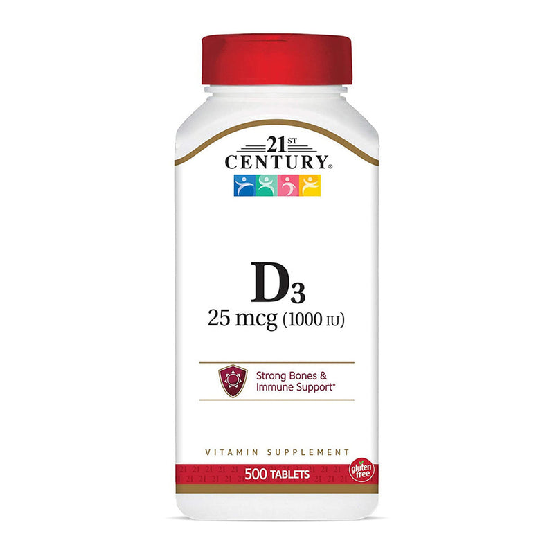 21st Century 21st Century Vitamin D3 1000 IU Tablets Vitamins & Supplements White Smoke