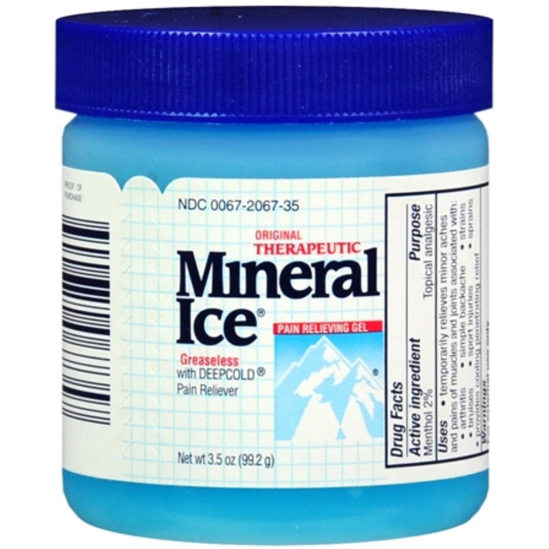 Mineral Ice Mineral Ice Pain Relieving Gel, Original Therapeutic 3.5 Oz Health & Beauty Alice Blue