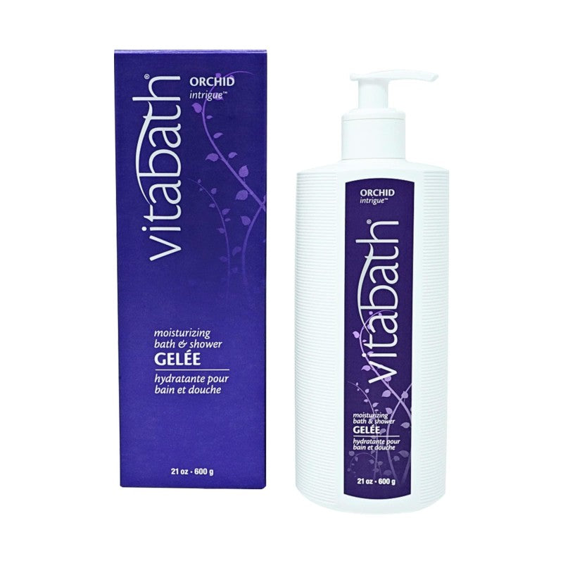 Vitabath Vitabath Orchid Intrigue Moisturizing Bath & Shower Gel Wash Alluring Botanical Skin-Softening Hydrating & Soothing Skincare, Body Cleanser & Foaming Gelee Bath - Cruelty-Free - 21 Oz Body Wash White Smoke