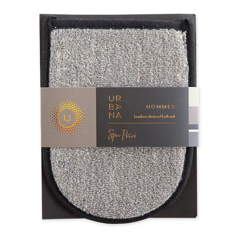 Pré de Provence Pré de Provence Spa Prive Men's Bamboo Charcoal Collection, Bath Mitt Bath & Body Dark Gray