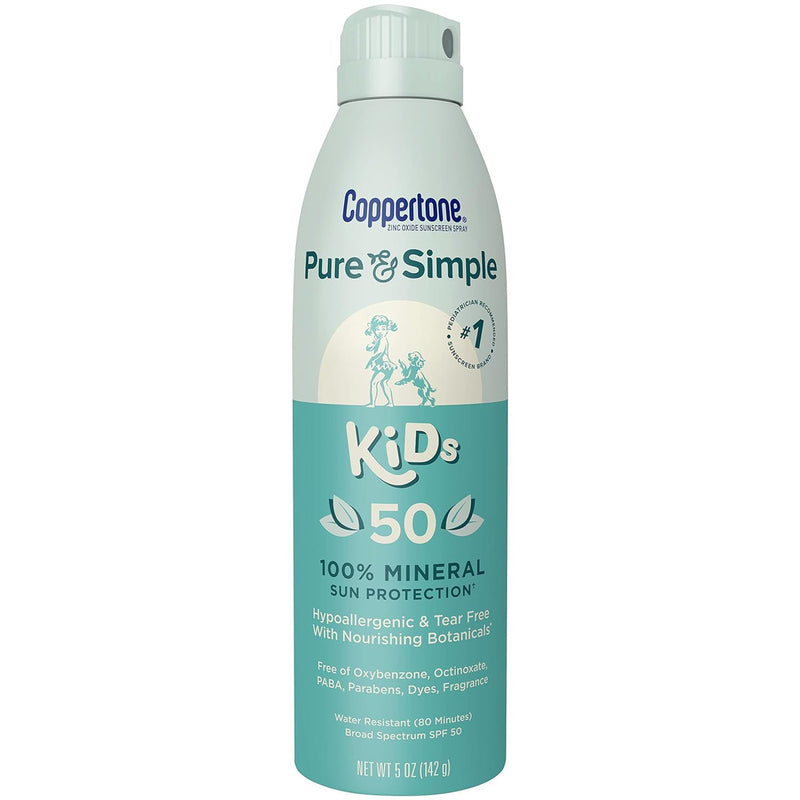 Coppertone Coppertone Pure & Simple Kid's Sunscreen Spray - SPF 50 - 5oz Sunscreen White Smoke