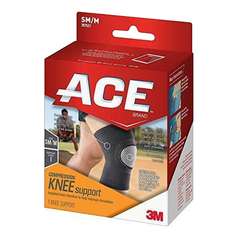 ACE Ace Compression Knee Support Neoprene, Small/Medium Supports & Braces White Smoke
