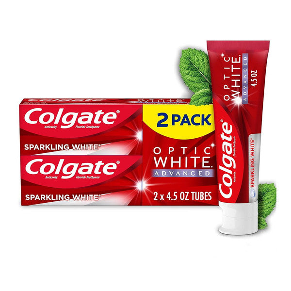 Colgate Colgate Optic White Advanced Teeth Whitening Toothpaste, Sparkling White, 4.5 Oz Toothpaste White Smoke