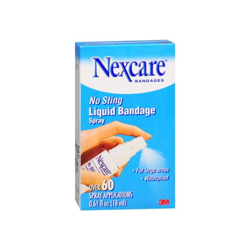 3M 3M Nexcare No Sting Liquid Bandage, 118-03, Spray .61 Fl Oz Medical Tape & Bandages Deep Sky Blue