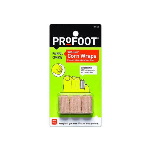 Profoot Profoot Vita-Gel Corn Pads, Moisturizing Gel Protection, 3 ct Corn & Callus Care Supplies Green Yellow