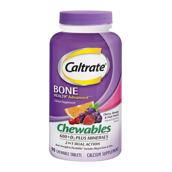 Caltrate Caltrate Chewables 600 Plus D3 Plus Minerals Calcium Vitamin D Supplement Punches & Awls White Smoke