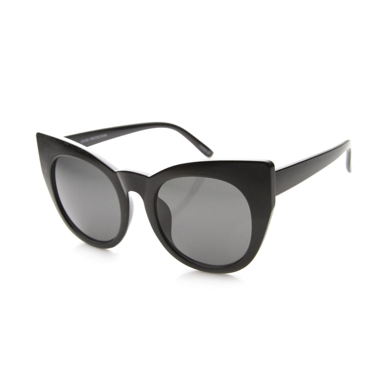 zeroUV Women's Retro 1960's Mod Oversize Cat Eye Sunglasses 9799 Sunglasses White Smoke Shiny Black Smoke,Shiny Tortoise Brown,Camo Amber,Grey Marble Smoke,Brown Marble Smoke,Matte Black Green