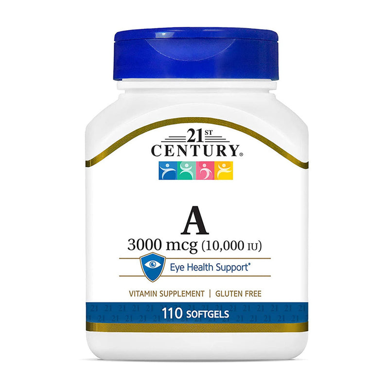21st Century 21st Century Vitamin A – 3,000 mcg (10,000 IU), 110 Softgels Vitamins & Supplements White Smoke