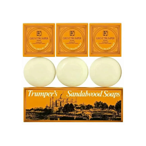 Geo F. Trumper Geo F. Trumper 3x75g Trumper's Collections Perfumer Sandalwood Soap Vintage Goldenrod