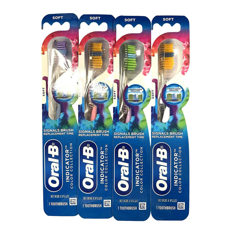 Oral-B Oral-B Indicator Contour Clean Soft Toothbrush, Blue Toothbrushes White Smoke