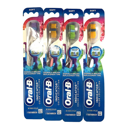 Oral-B Oral-B Indicator Contour Clean Soft Toothbrush, Blue Toothbrushes White Smoke