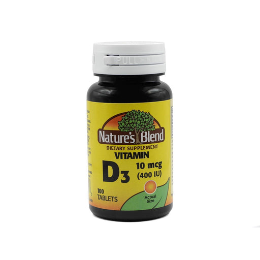 Nature's Blend Nature's Blend Vitamin D (Cholecalciferol) 400 IU – 100 Tablets Vitamins & Supplements Gray