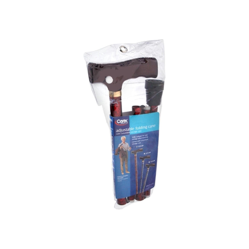 Carex Carex Cane Folding Derby Handle Designer Adjustable Red Canes & Walking Sticks White Smoke